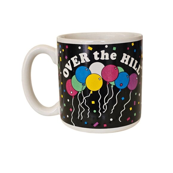 Vintage "Over The Hill" Mug With Balloons Design 1980 f.b. Bogart Ceramic Made I - Picture 4 of 6